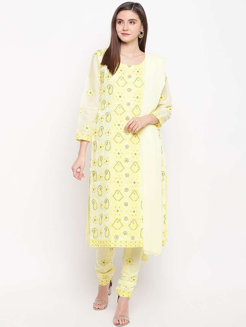 chikankari unstitched suit