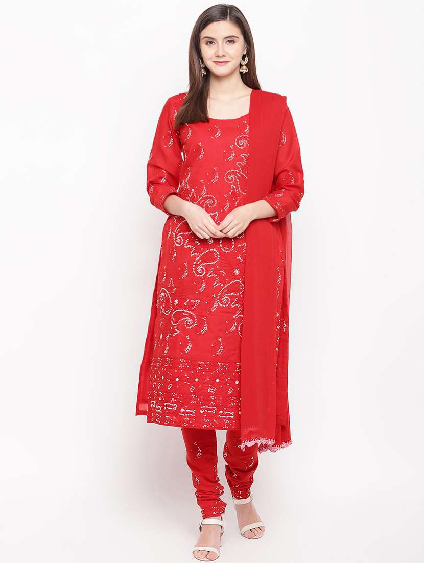 chikankari unstitched suit