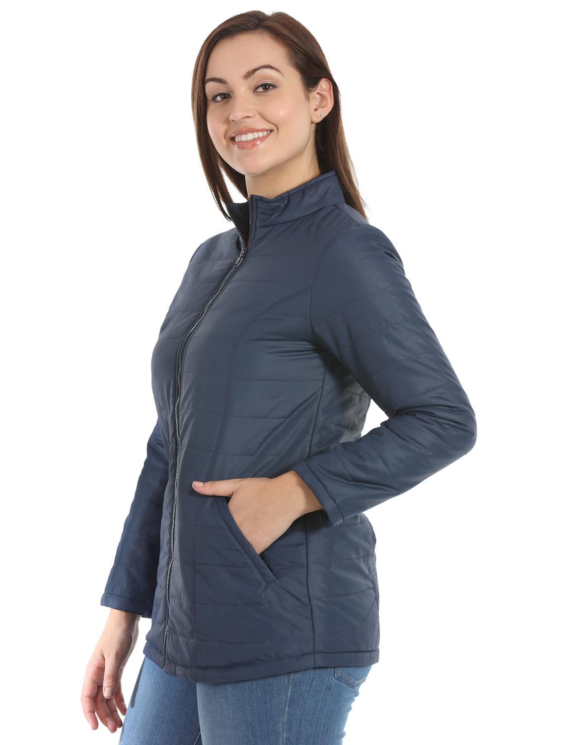 mandarin neck quilted jacket - 16920855 - Standard Image - 2