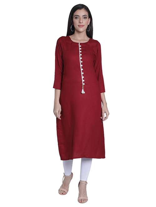 women's straight kurta - 16921426 - Standard Image - 0
