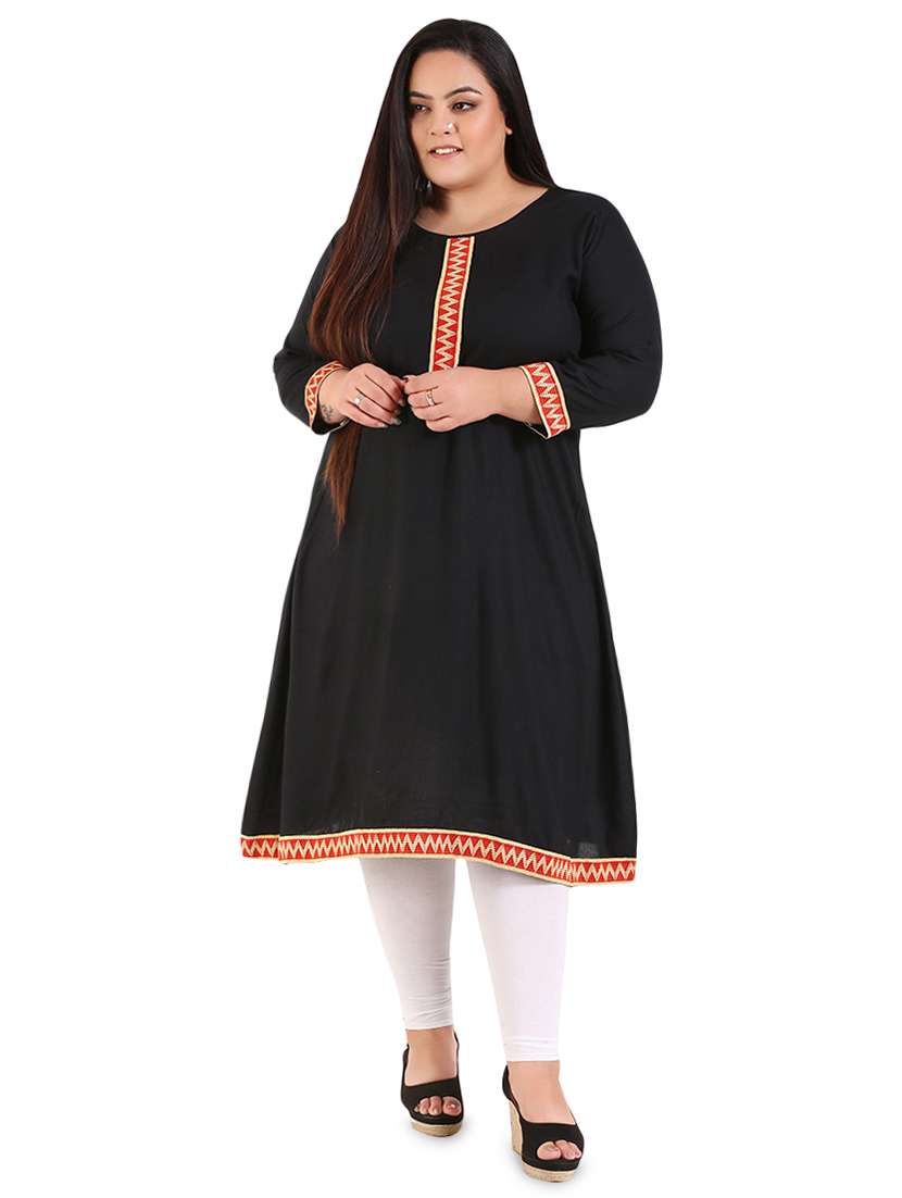 solid a-line kurta