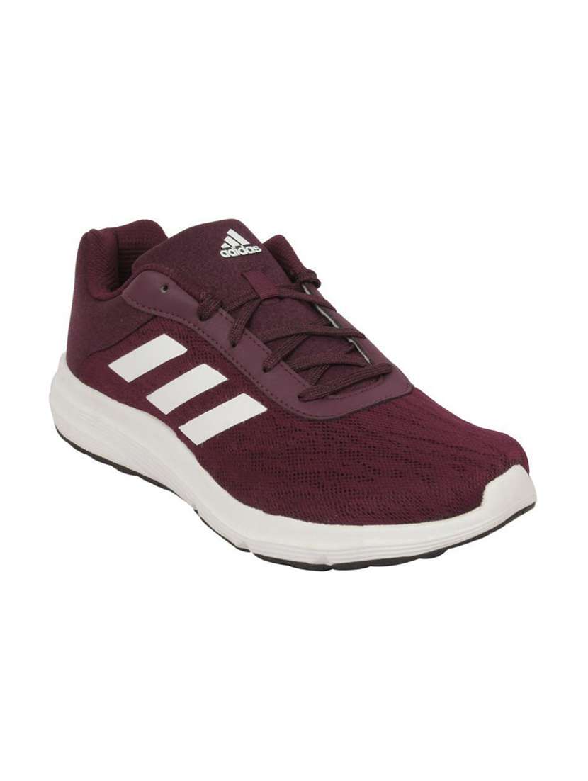 red  lace up sport shoes