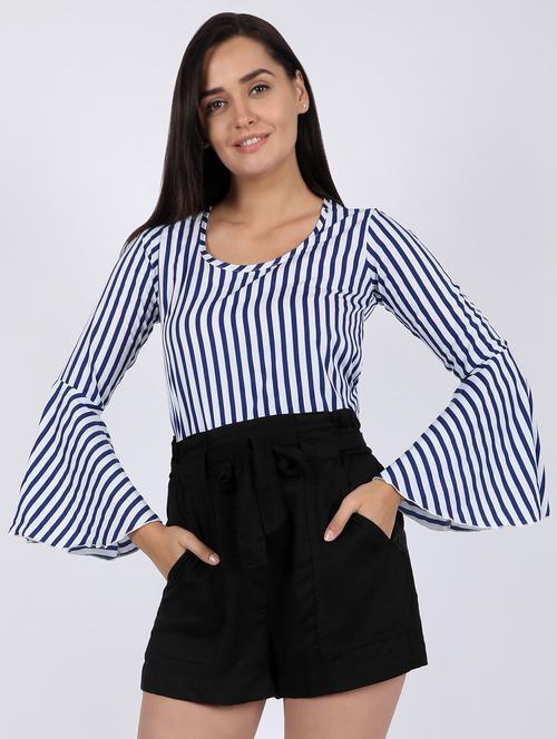 women's straight round neck top - 16922555 - Standard Image - 0