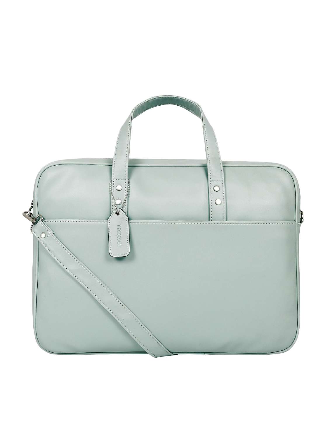 blue leatherette (pu) laptop bag