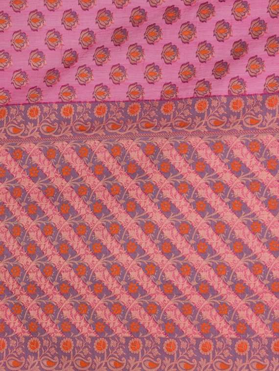 self design banarasi saree with blouse - 16925336 - Standard Image - 2