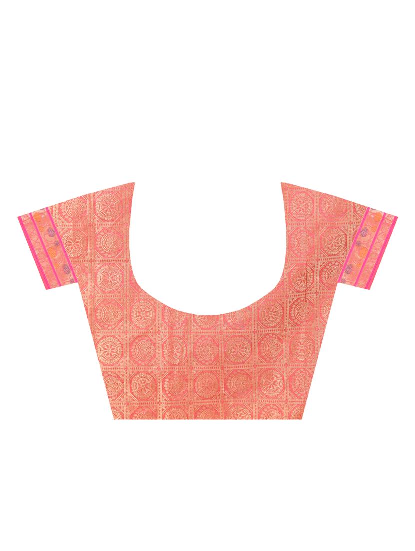 self design banarasi saree with blouse - 16925339 - Standard Image - 2
