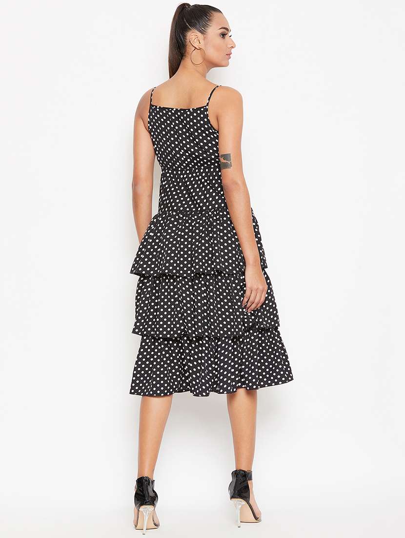 cami neck polka dot ruffled dress  - 16925701 -  Standard Image - 2