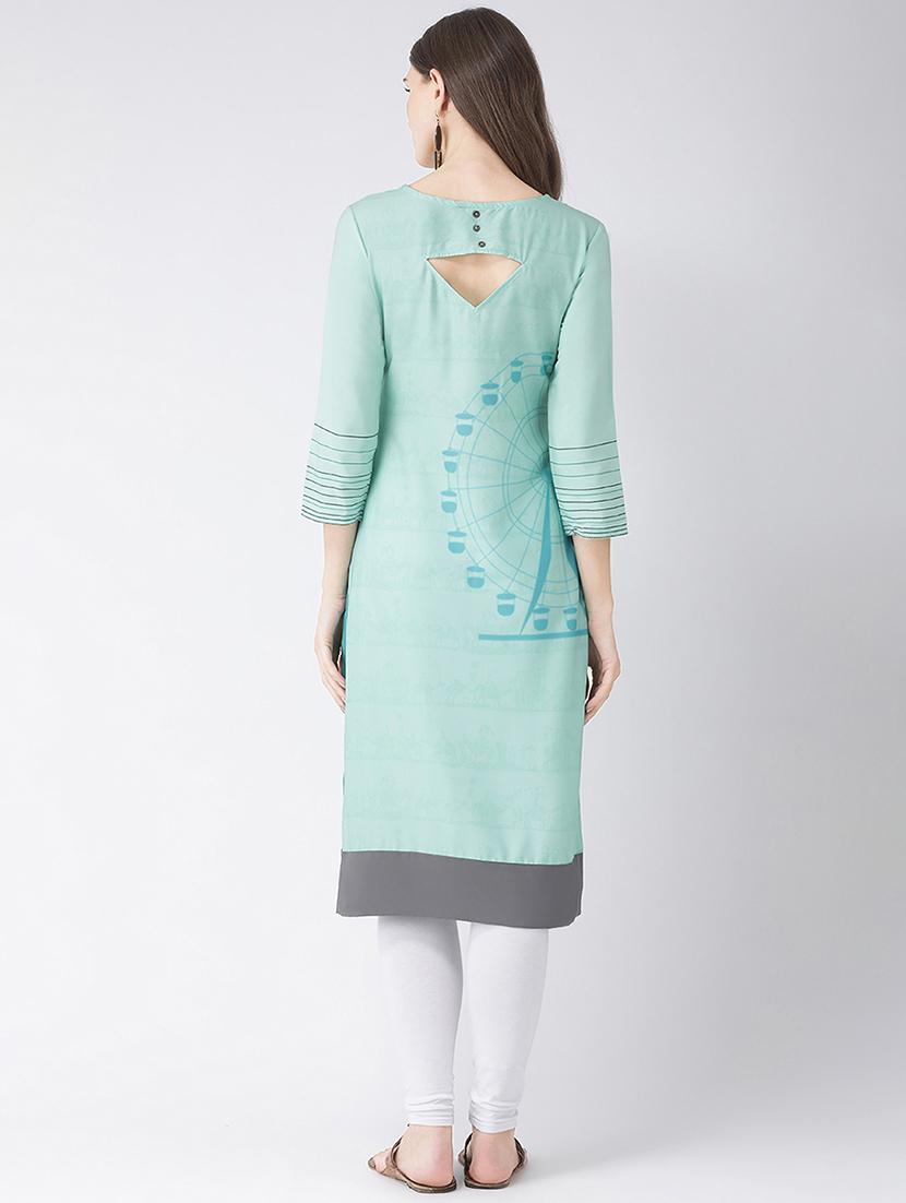 printed straight kurta - 16926224 - Standard Image - 2