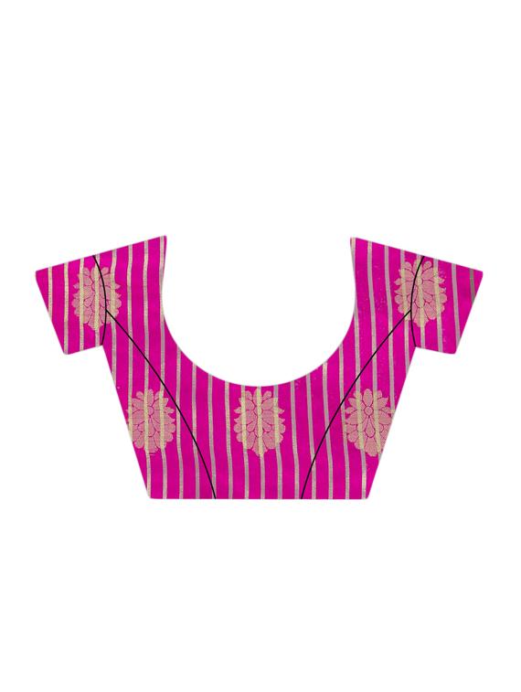 floral banarasi saree with blouse - 16926890 - Standard Image - 2