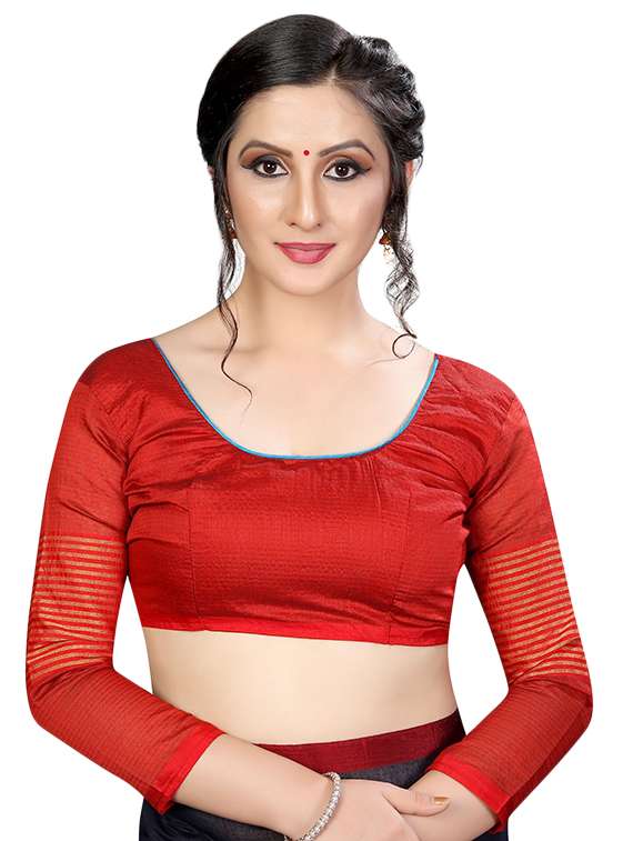 solid bordered woven saree - 16926900 -  Standard Image - 2