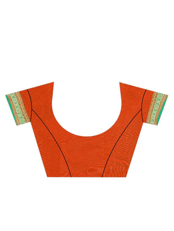 solid bordered woven saree with blouse - 16926914 - Standard Image - 2