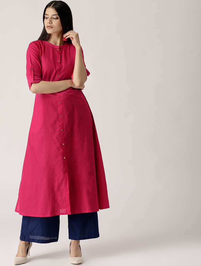solid a-line kurta