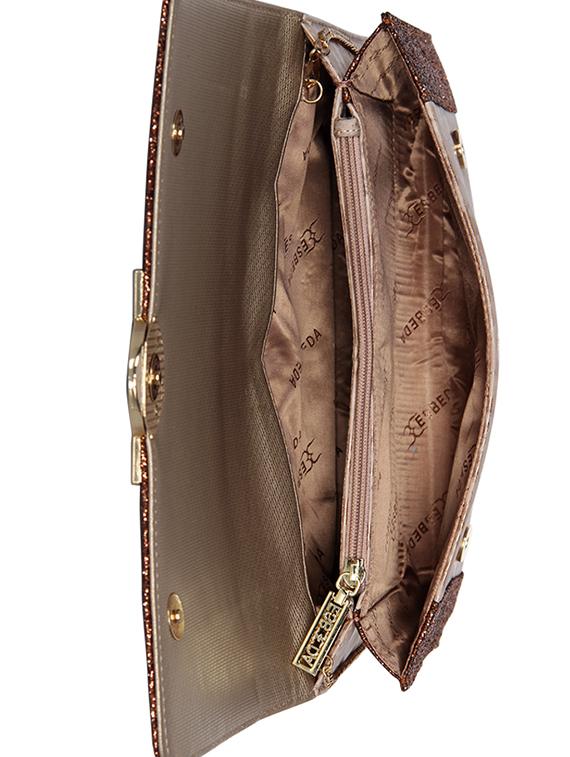 tan leatherette (pu) envelope clutch - 16928446 - Standard Image - 2
