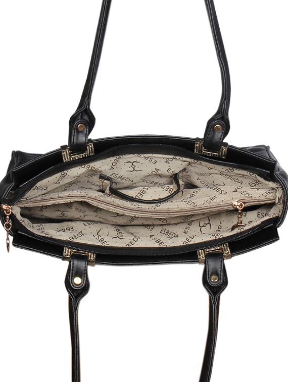 black leatherette (pu) handbag - 16928448 - Standard Image - 2
