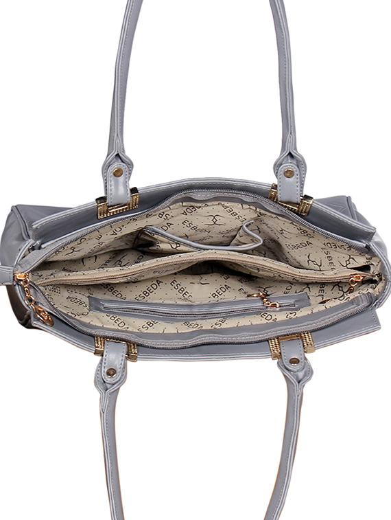 grey leatherette (pu) handbag - 16928449 - Standard Image - 2