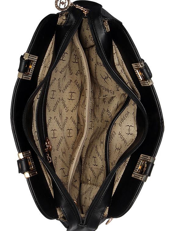 black leatherette (pu) handbag - 16928453 - Standard Image - 2