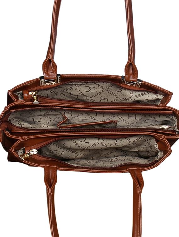 tan leatherette (pu) handbag - 16928461 - Standard Image - 2