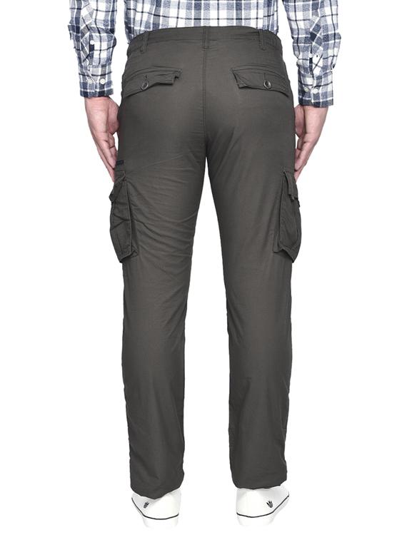 charcoal grey solid cargo trousers - 16928647 - Standard Image - 2