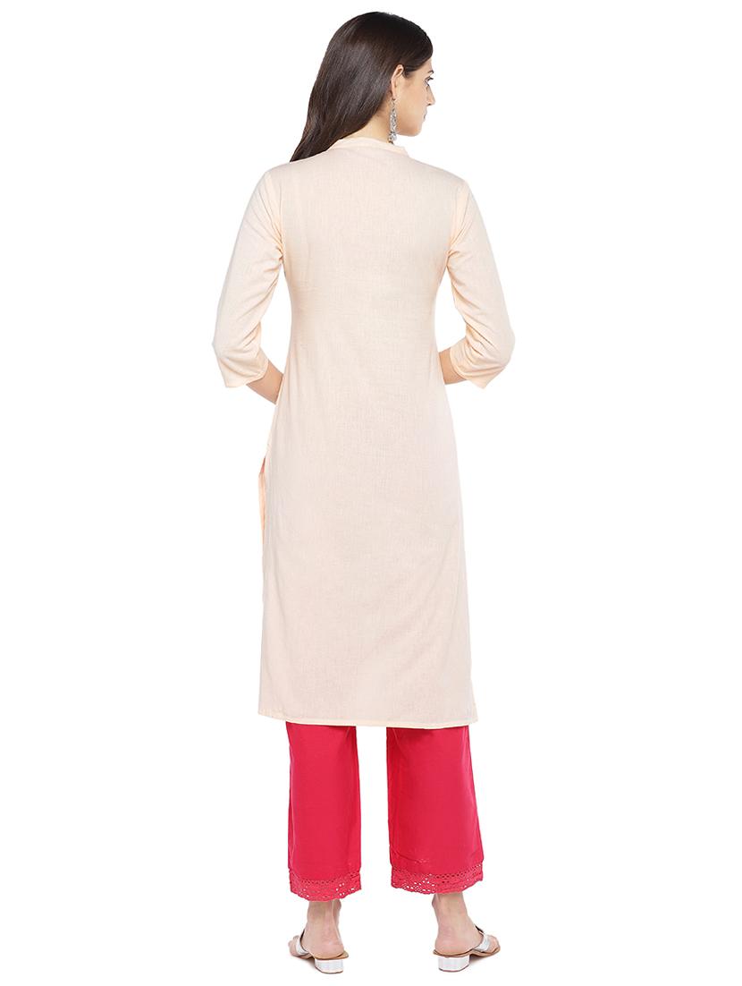floral straight kurta - 16929622 - Standard Image - 2