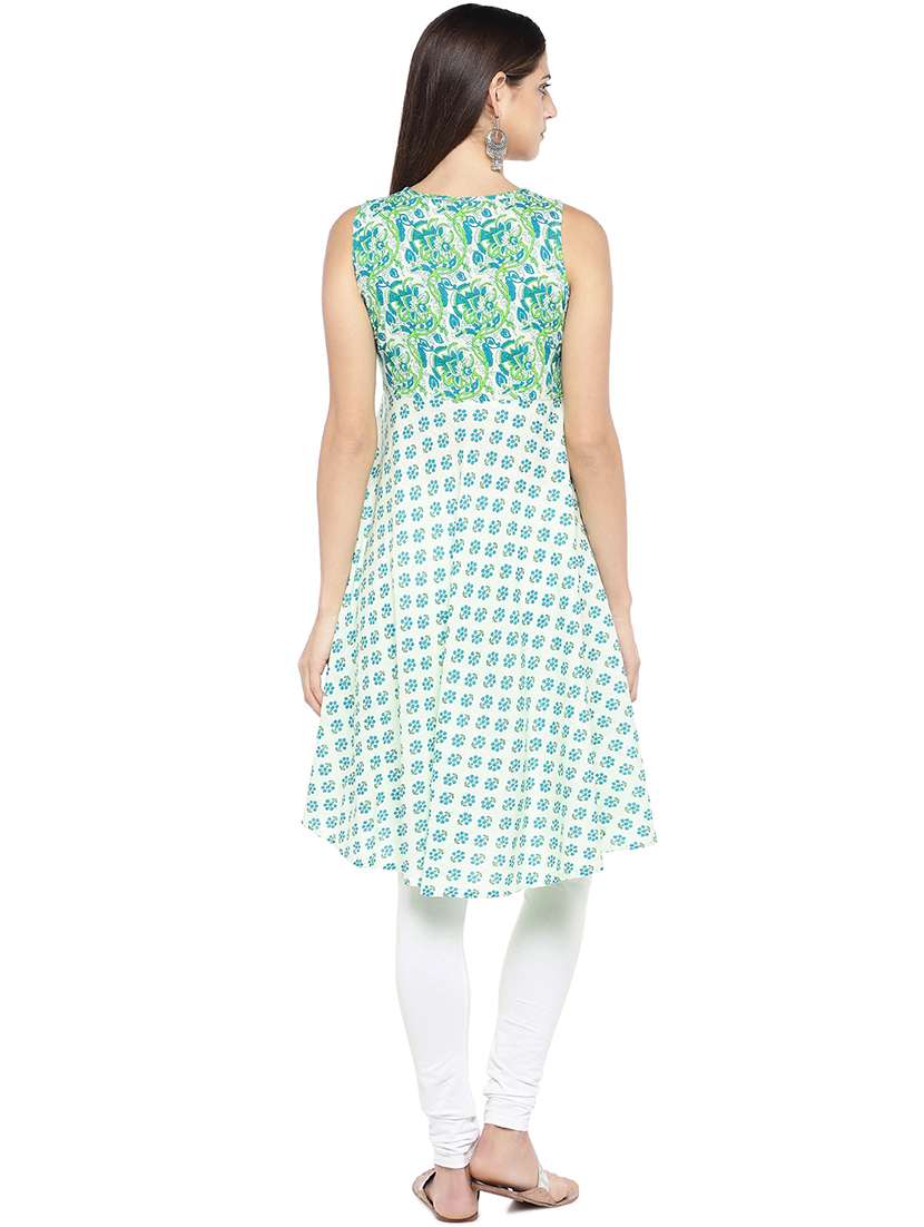 printed flared kurta - 16929626 - Standard Image - 2