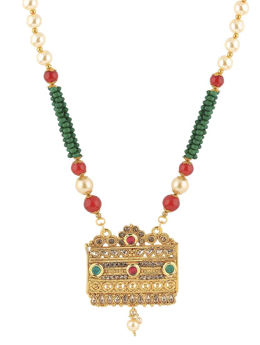 multi colored metal pendants and earring - 16931830 - Standard Image - 2
