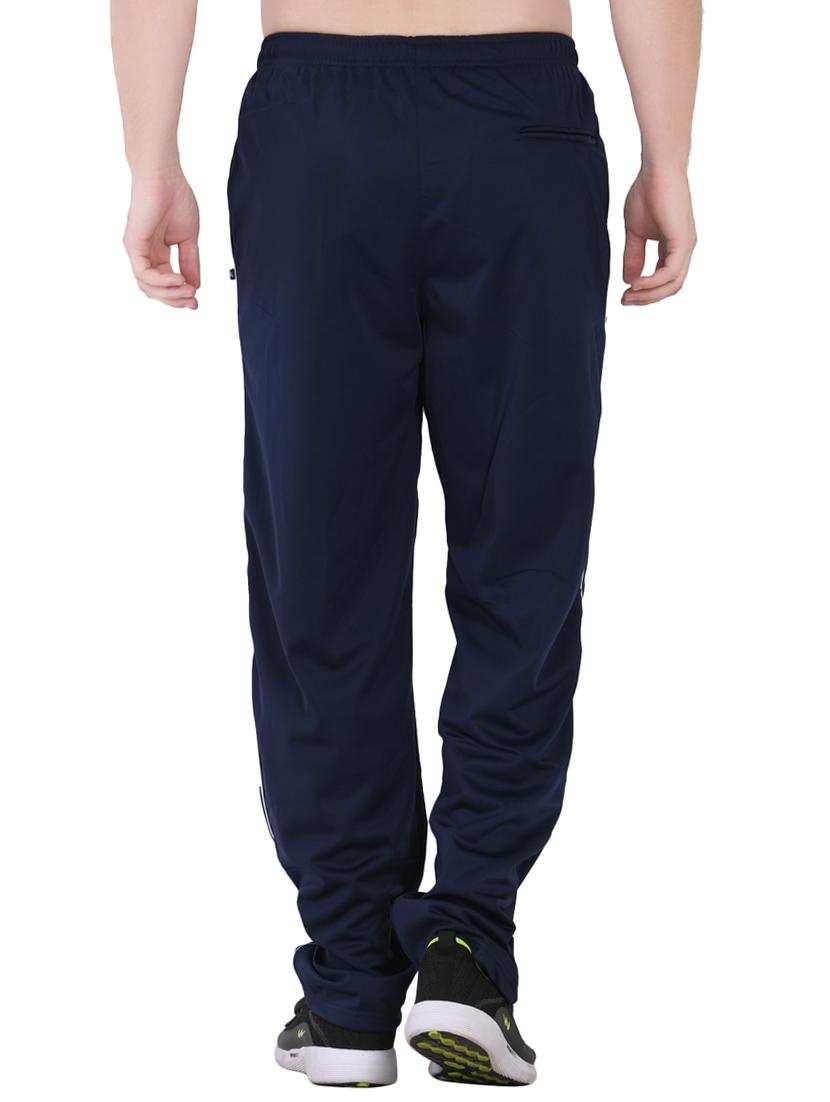 blue solid full length track pant - 16933221 - Standard Image - 2