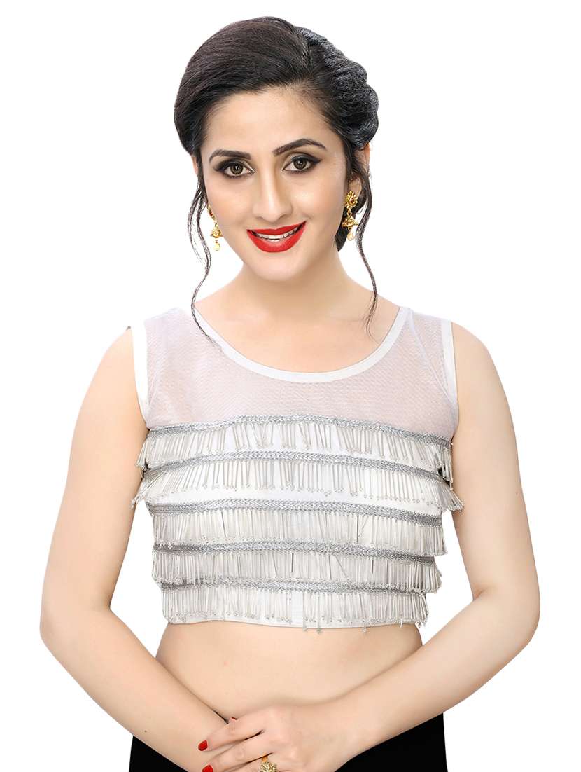 embellished embroidered blouse