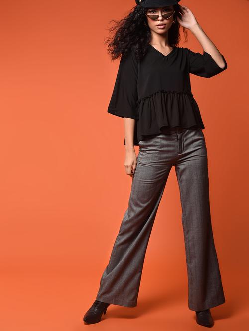 women's peplum v neck top - 16936300 - Standard Image - 0