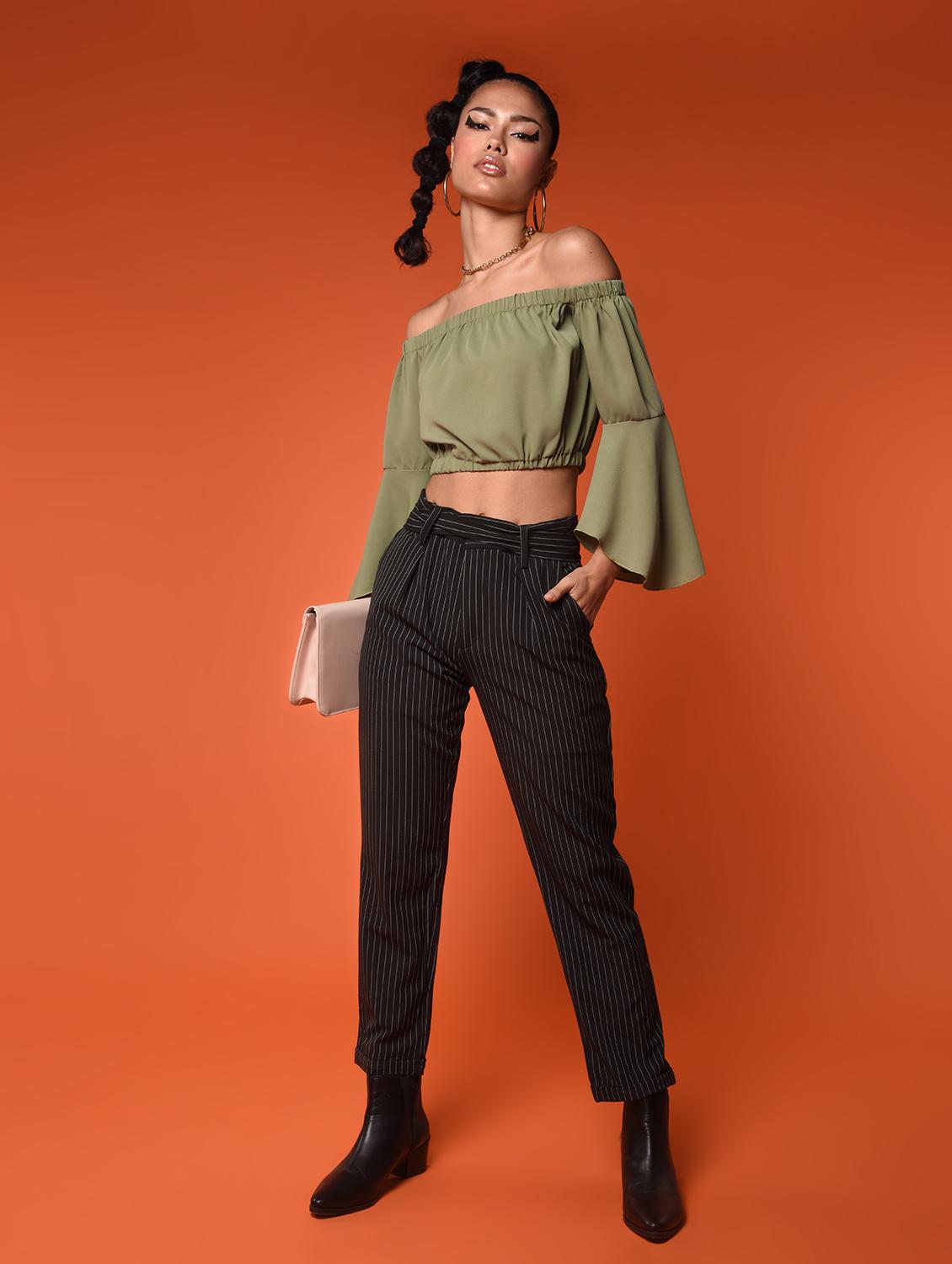 women's crop off shoulder top - 16936308 - Zoom Image - 0