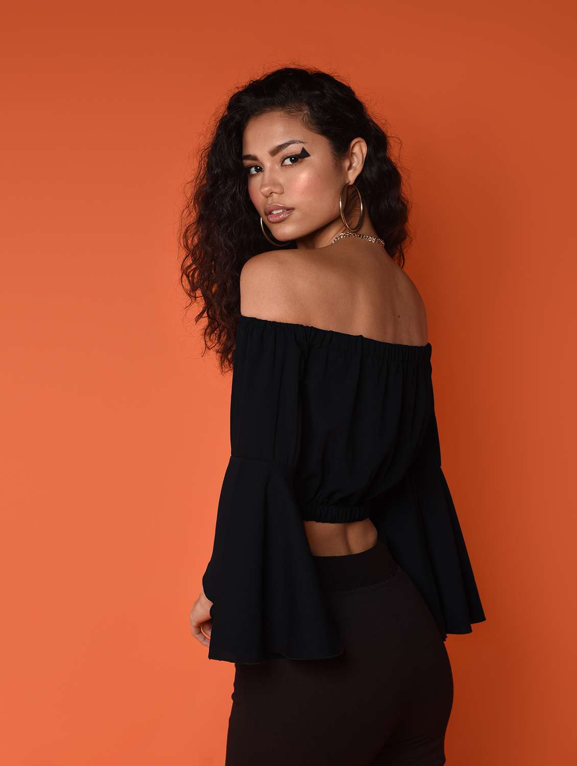 women's crop off shoulder top - 16936309 -  Standard Image - 2
