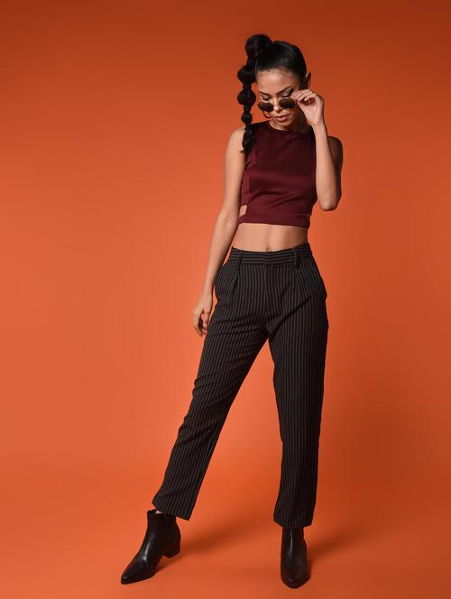 women's crop round neck top - 16936313 -  Standard Image - 0