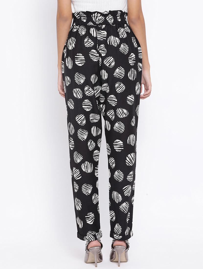 tie up waist polka dot peg trouser - 16936449 - Standard Image - 2