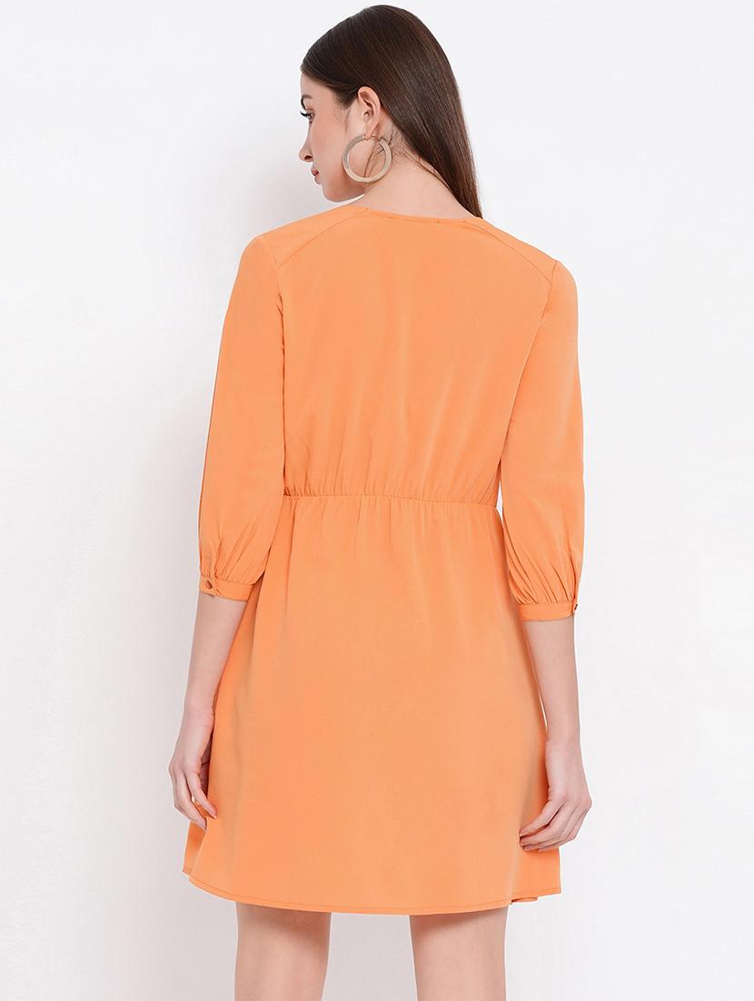 gather detail button up a-line dress - 16936468 - Standard Image - 2