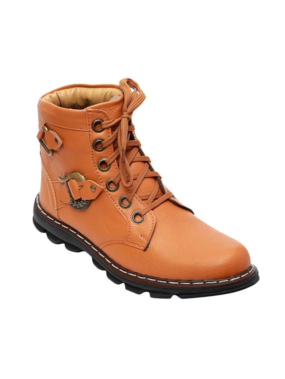 men tan lace up boots - 16937699 -  Zoom Image - 0