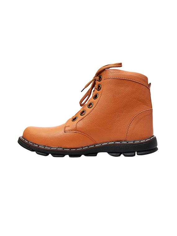 men tan lace up boots - 16937699 - Standard Image - 2