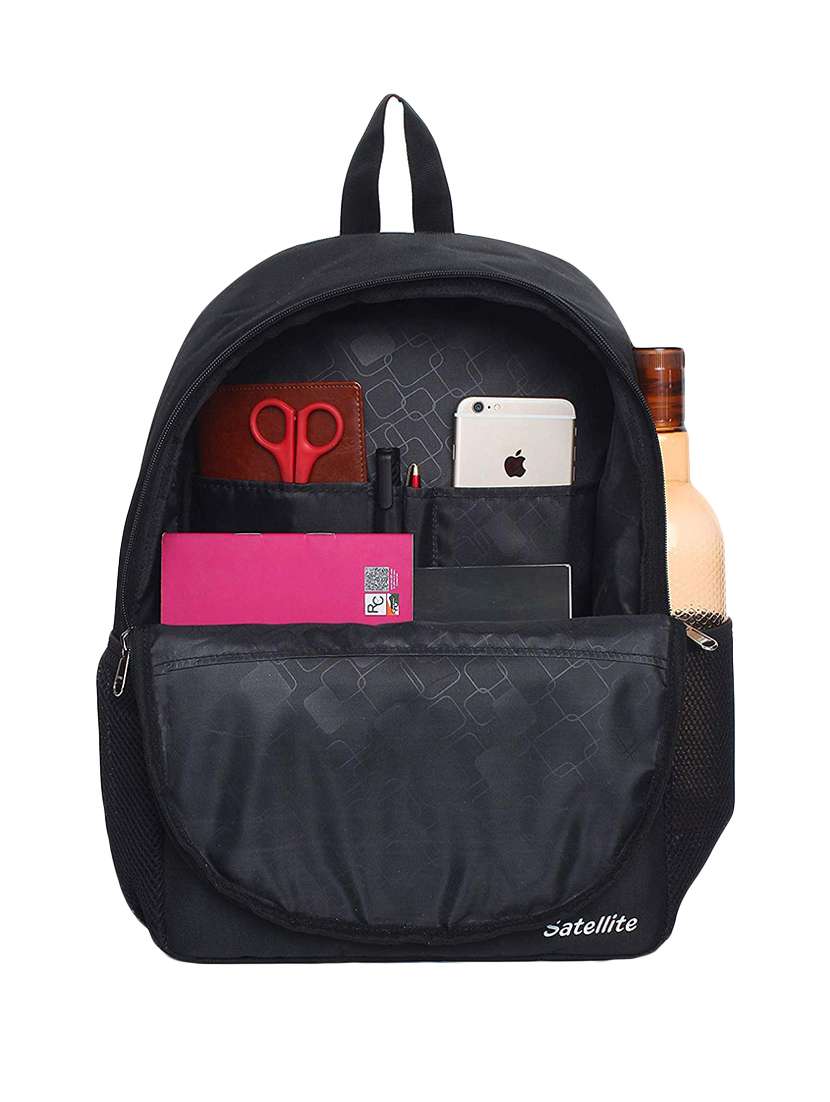 black faux silk laptop backpack - 16940976 -  Standard Image - 2