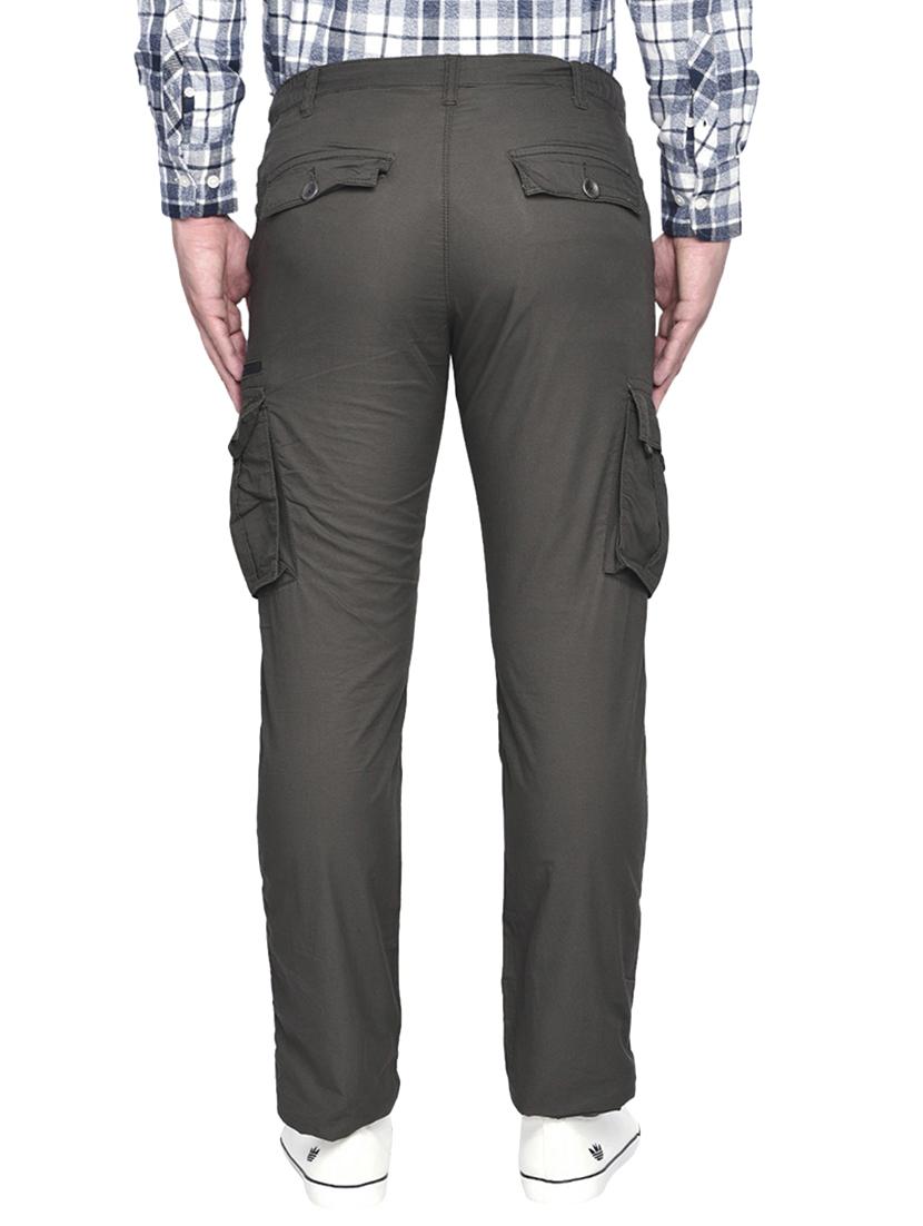 grey solid cargo trousers - 16941635 - Standard Image - 2