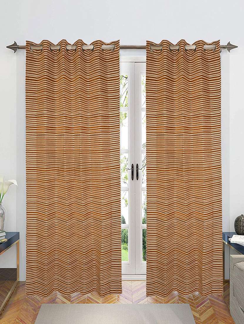   chenille & polyester yarn blackout door curtains 