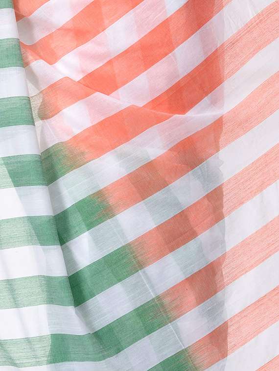 women's stripes multi colored saree with blouse - 16941783 - Standard Image - 2