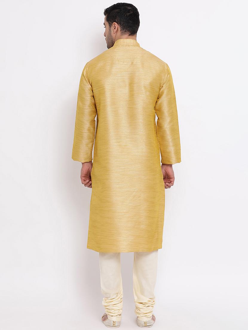 yellow solid kurta churidar set - 16943244 - Standard Image - 2
