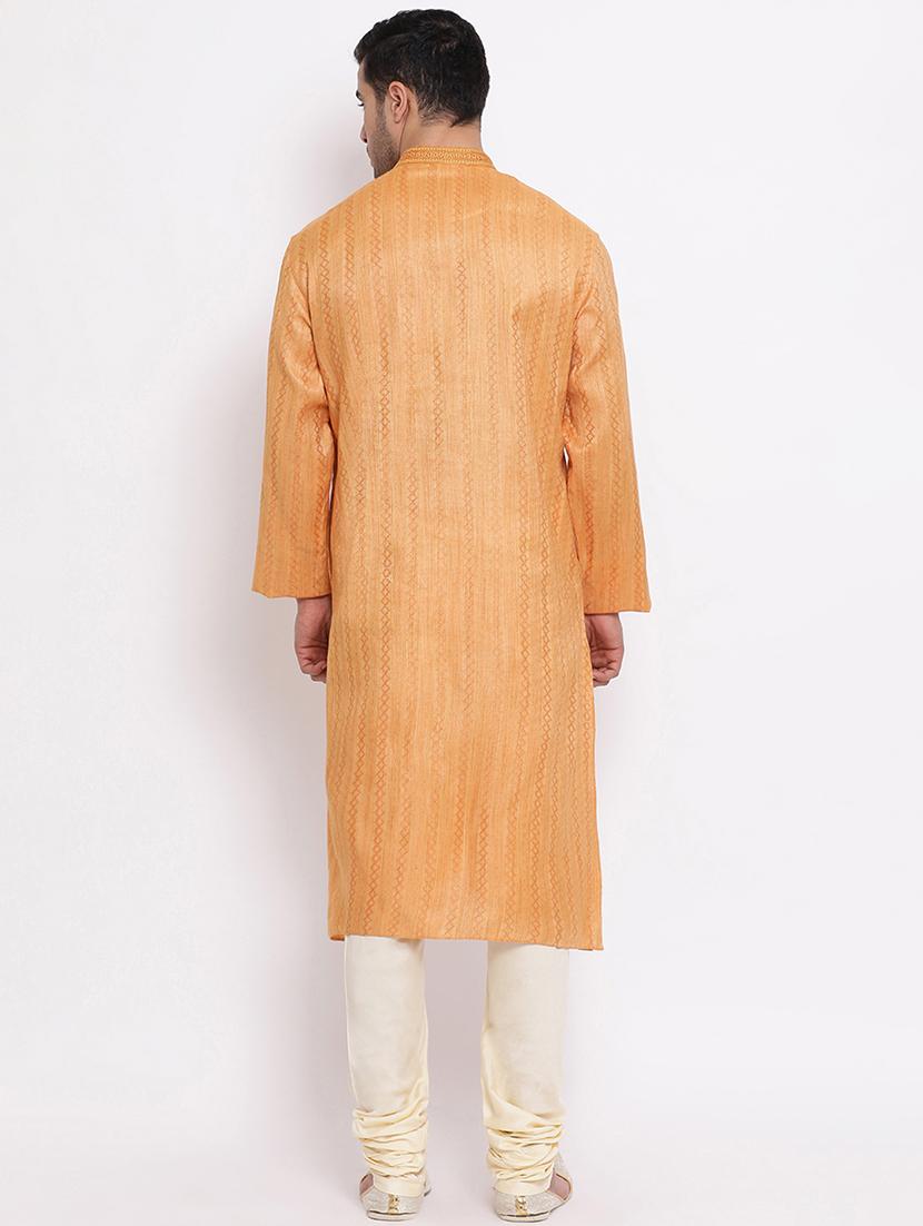 orange self design kurta churidar set - 16943246 - Standard Image - 2