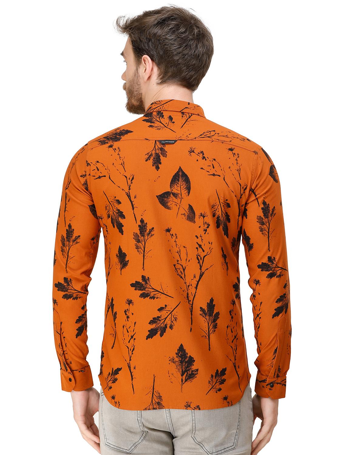 orange printed casual shirt - 16943412 - Standard Image - 2