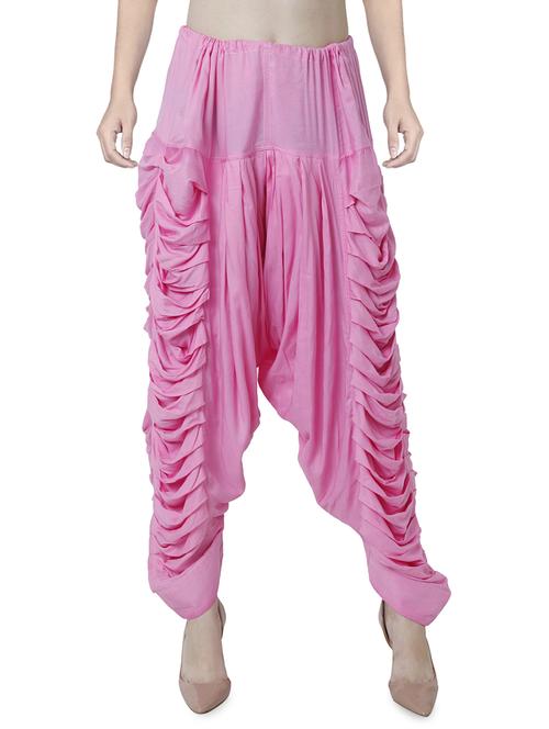 pink rayon dhoti salwar salwars - 16944010 -  Standard Image - 0