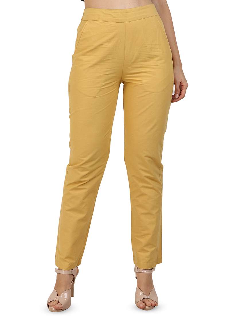 high rise solid trouser 