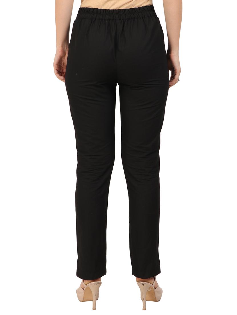 mid rise solid trouser - 16944045 - Standard Image - 2