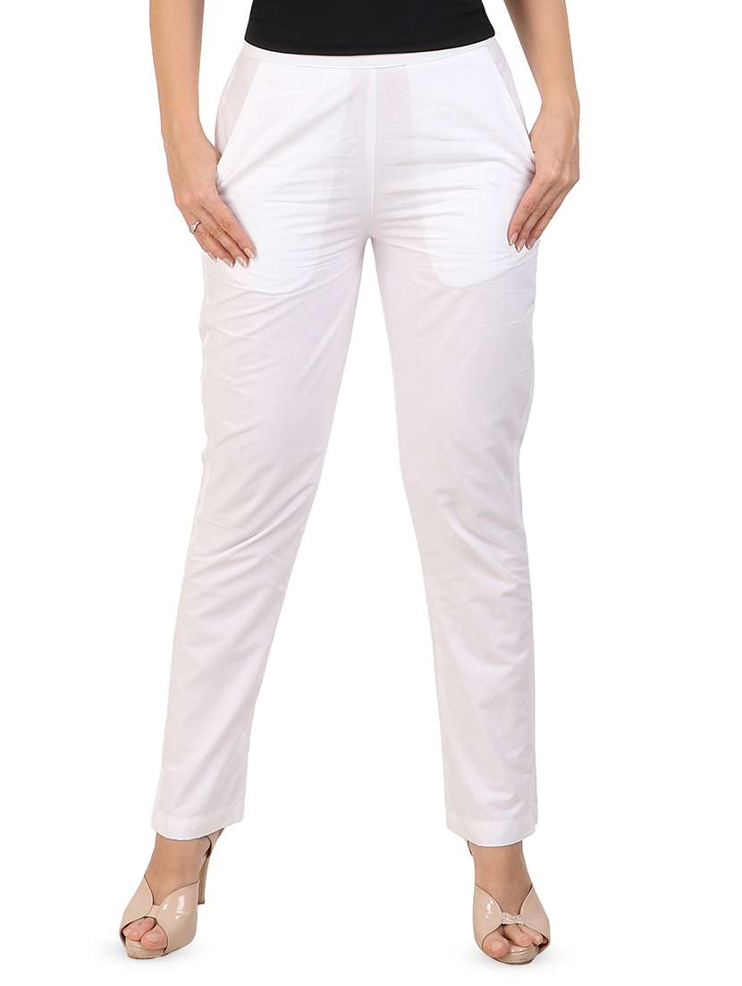 mid rise solid trouser - 16944046 - Zoom Image - 0
