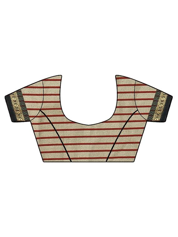 check printed saree with blouse - 16944282 - Standard Image - 2