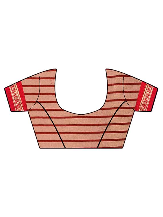 check printed saree with blouse - 16944287 - Standard Image - 2
