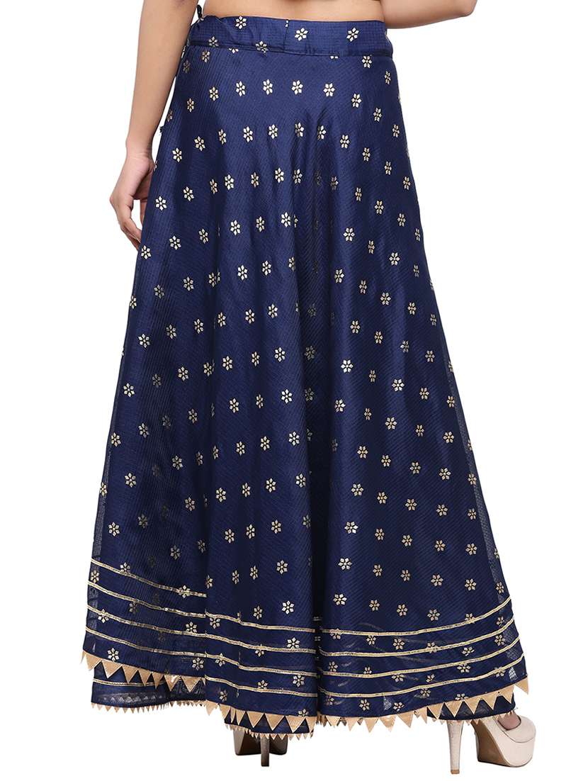 navy blue cotton flared skirt - 16944567 -  Standard Image - 2
