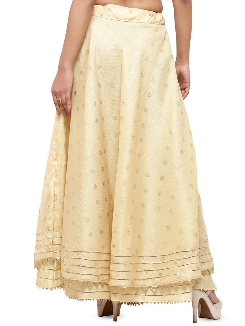 beige cotton flared skirt - 16944570 -  Standard Image - 2